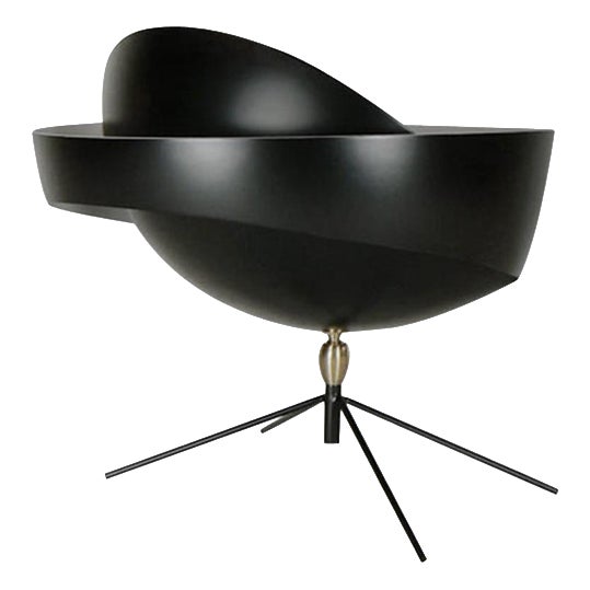 Mid-Century Modern Black Saturn Table Lamp by Serge Mouille For Sale