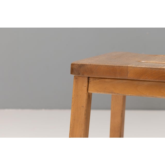 Vintage Pine Lab Stools, 1970s, Set of 2 For Sale - Image 6 of 8