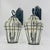 Black Pair Murano Style Outdoor Wall Sconces Caged Glass Lanterns, March 2001 For Sale - Image 8 of 18