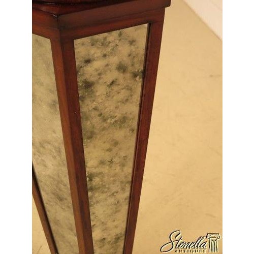 1990s Eglomise Hollywood Regency Style Mirrored & Mahogany Stand For Sale In Philadelphia - Image 6 of 8