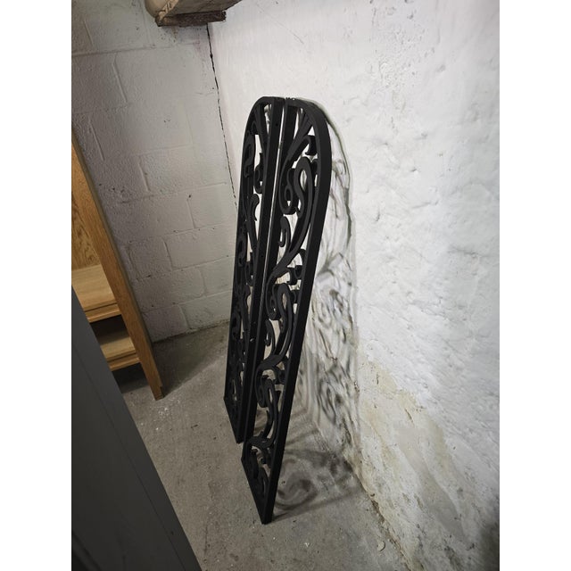 Vintage Art Deco Wrought Iron Gate Doors, 1920s, Set of 2 For Sale - Image 9 of 18