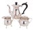 Arts and Crafts Sterling Silver Coffee Service from James Deakin & Sons, 1927, Set of 3 For Sale