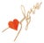 Sunset Heart Love Letter Gold Chain Necklace For Sale