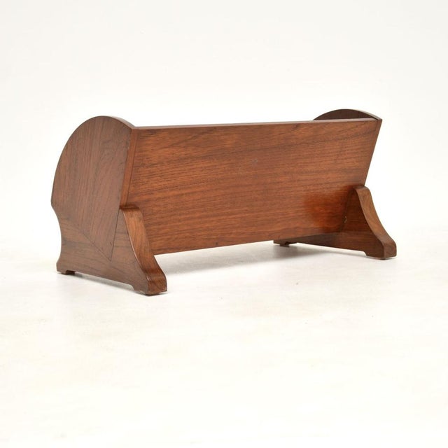 Art Deco Walnut Book Trough, 1930s For Sale - Image 9 of 10