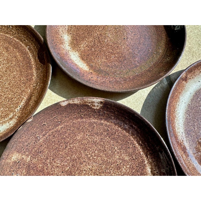 Handmade Ceramic Dinner and Serving Plates from Serocka, Germany, 1970s, Set of 10 For Sale - Image 10 of 13