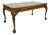 Mid 20th Century Large English Chippendale Style Burl Walnut Partners Desk With Ogee Molded Drawers For Sale