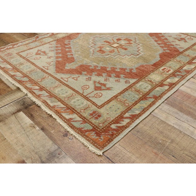 Turkish Tribal Oushak Rug - 03'11 X 05'02 For Sale In Dallas - Image 6 of 9