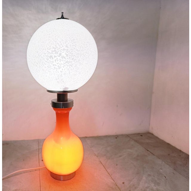 Glass Mid-Century Table Lamp from Mazzega, 1970s For Sale - Image 7 of 11
