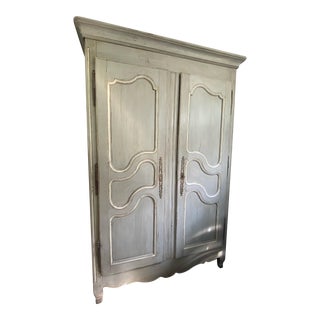 19th Century French Linen Armoire For Sale