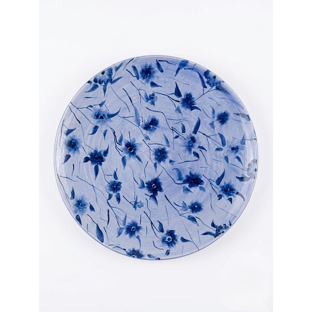 Mediterranean Hand-Painted Moroccan Safi Ceramic Charger Platter by M. Reda Dbila For Sale - Image 3 of 10