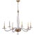 Robinson Large Chandelier in Antique-Burnished Brass and Clear Glass Designer: Chapman & Myers Canopy: 5.5" Round...
