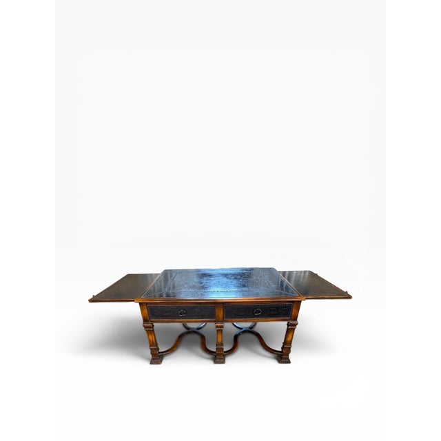 2010s Theodore Alexander Armoury Collection Etched Brass Cocktail Table For Sale - Image 10 of 14