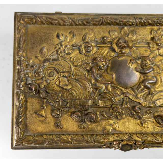 19th Century French Gilt Bronze Neoclassical Dresser or Jewelry Box For Sale - Image 9 of 14
