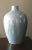 Contemporary Opalescent Glaze Large Modernist Aqua Studio Pottery Vase For Sale - Image 3 of 3