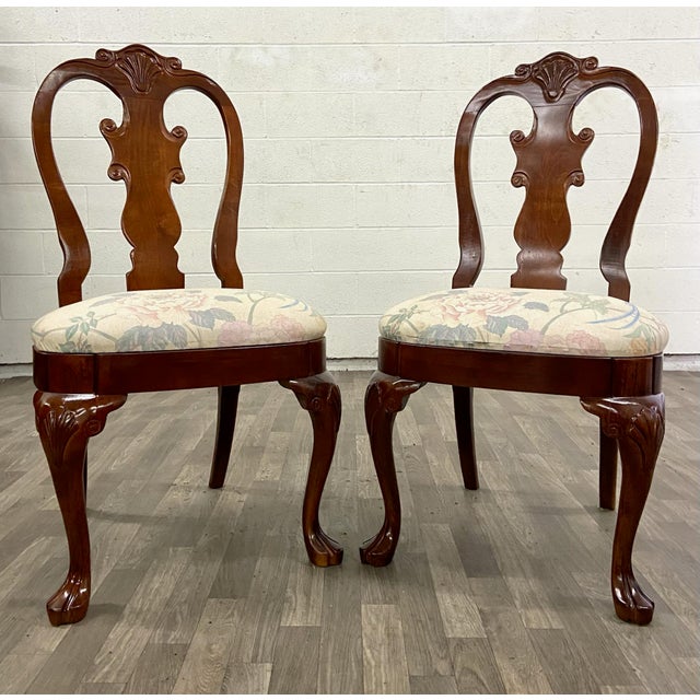 Vintage Queen Anne Dining Chairs by American Drew Pair Chairish