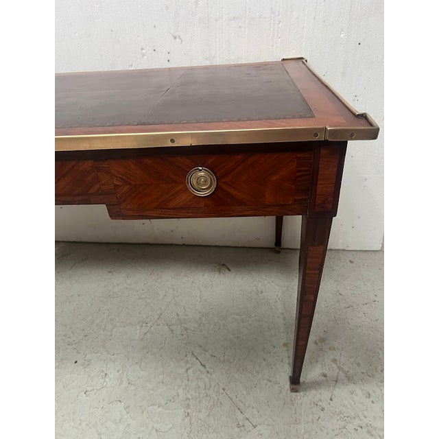 Louis XVI Flat Desk in Mahogany and Rosewood Veneer, 18th Century For Sale - Image 16 of 18