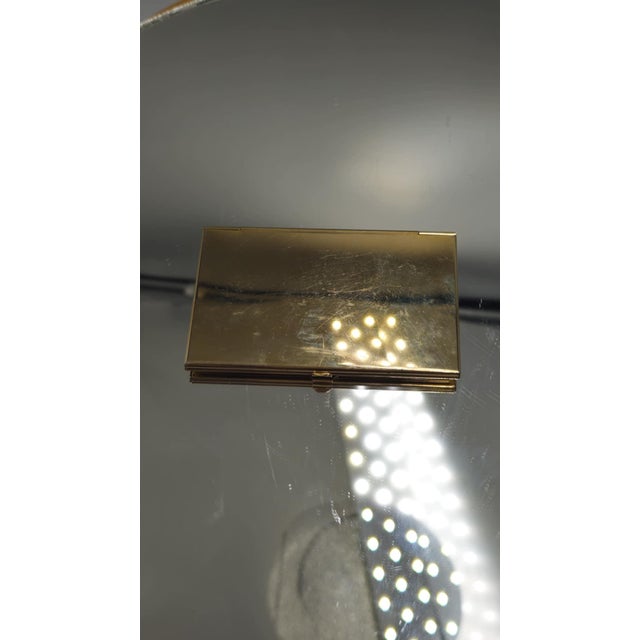 Pre-War Brass Gilded Business Card Holder, 1890s For Sale - Image 3 of 6