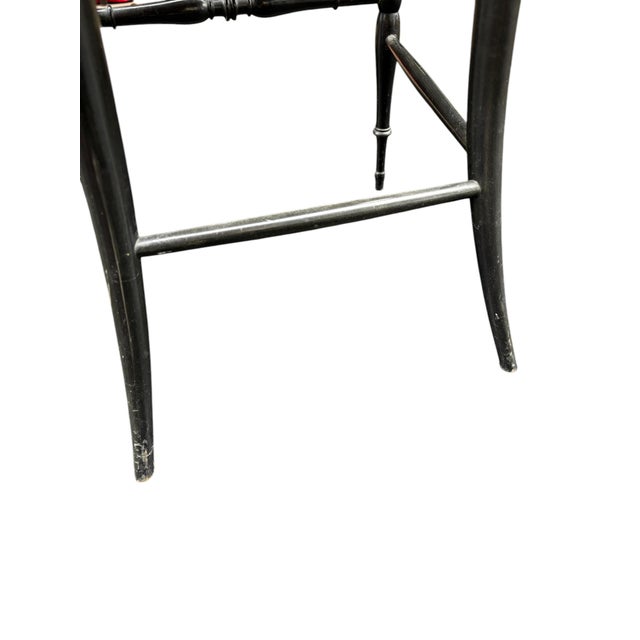 Mid 20th Century Guido Chiappe for Sedie Chiavari Ebonized High-Back Side Chair For Sale - Image 10 of 12