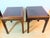 1980s Drexel Heritage Chinese Chippendale Banded Mahogany Side Tables, Pair For Sale - Image 5 of 15