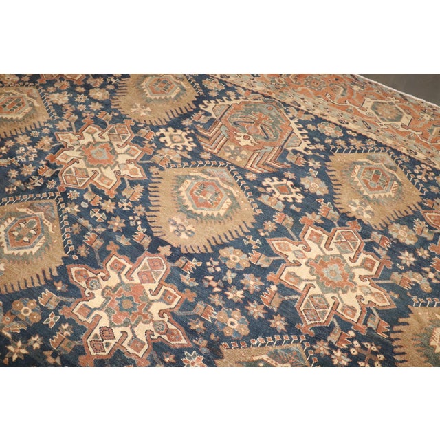 Zabihi Collection Geometric Oversize Persian Antique Heriz Rug - 12'2" x 18'2" For Sale - Image 12 of 12