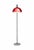 1970s Vintage Red Floor Lamp in Marble Base and Acrylic Glass Shade, Italy, 1970s For Sale - Image 5 of 5