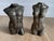 Pair of male and female torso sculptures carved from solid natural pyrite. Referencing the fragmented human forms of...