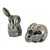 Late 20th Century Vintage Godinger Silverplate Rabbit, Bunny Salt & Pepper Shakers- A Pair For Sale