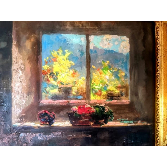 Ceccon, The Violinist, the Granddaughter and the Doll, Oil on Canvas, 1950s, Framed For Sale - Image 7 of 10