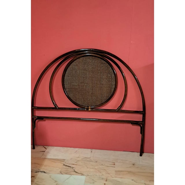 Vintage Bamboo and Wicker Headboard, 1980 For Sale - Image 3 of 10