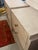 1990s Modern Linen Wrapped Wood and Shellac 2 Drawer Nightstands With Metal Accents by Hooker Furniture Co, Signed a Pair For Sale - Image 5 of 11