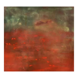Contemporary Abstract Oil on Canvas Painting "Simorgh Descending Viii" by Yari Ostovany