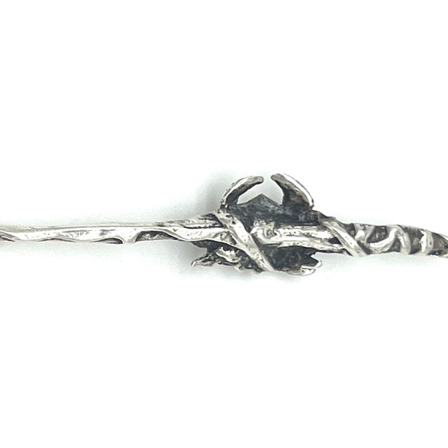 Traditional Gorham 'Narragansett' Gold Washed Sterling Shell Dish & Figural Crab Spoon For Sale - Image 3 of 12