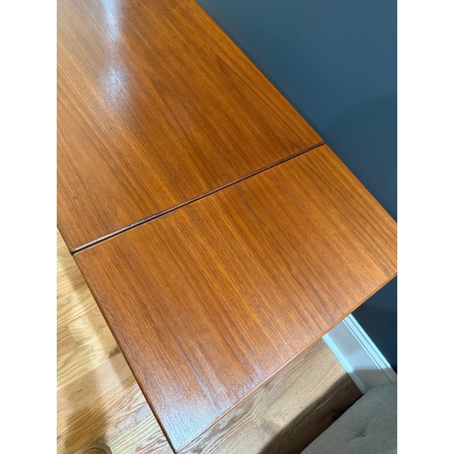 Mid-Century Modern Teak Drop-Leaf Tea Serving Cart — Jens Risom Style, Circa 1960s For Sale - Image 9 of 10