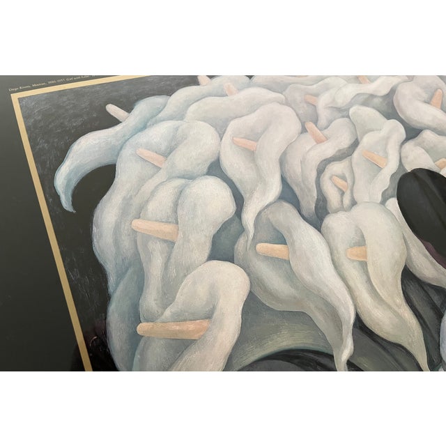 Paper Diego Rivera Large Vintage Exhibition Poster for Girl With Flowers 1980 For Sale - Image 7 of 7