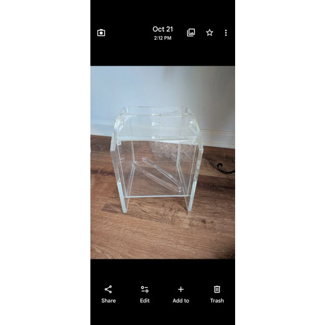 1960s Mid-Century Lucite Ice Bucket / Prongs For Sale In Rochester - Image 6 of 10
