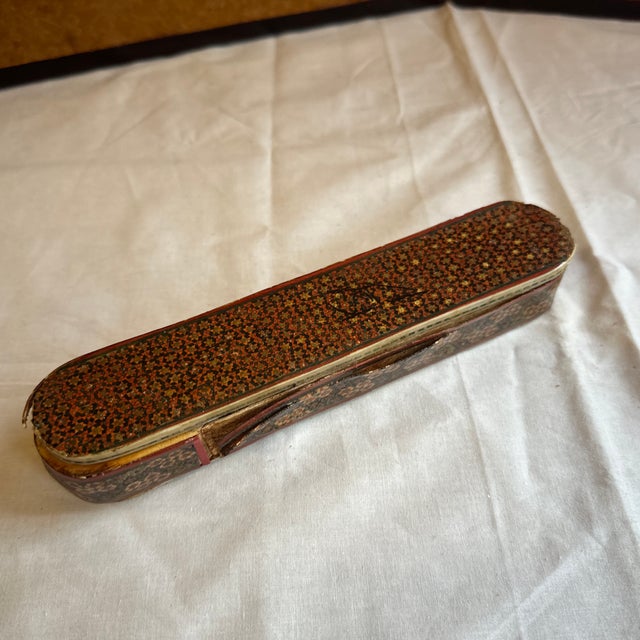 Wood Vintage Asian Wooden Sliding Box With Equestrian Accents For Sale - Image 7 of 9