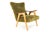 Brown Two Tone Doodle Wing Lounge Chair For Sale - Image 8 of 15