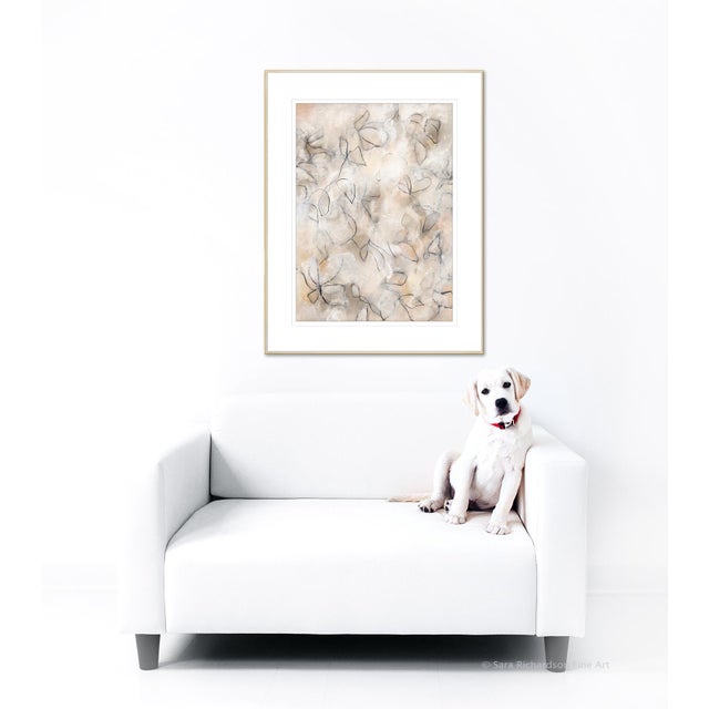 Wild Flowers No. 31 is an original mixed media drawing by contemporary artist Sara Richardson. Textured layers of cream,...