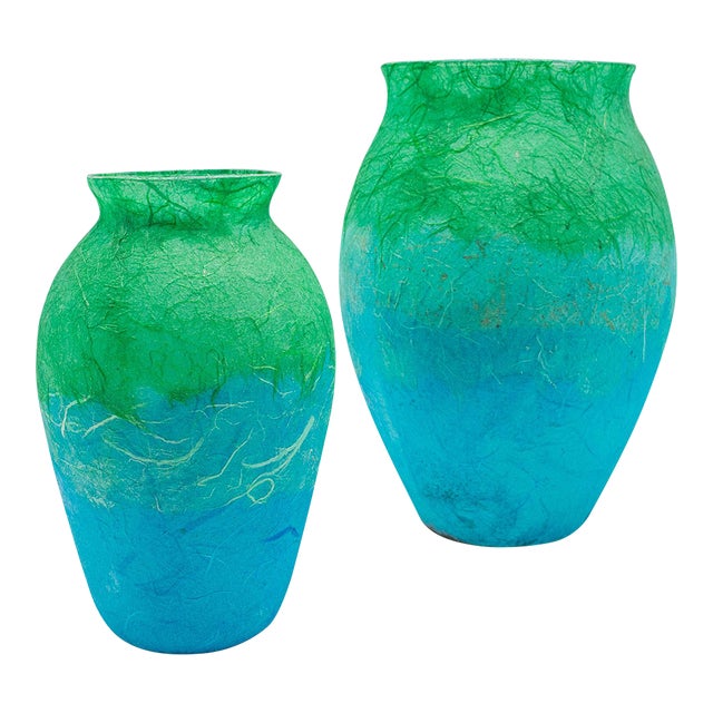 2000's Contemporary Flower Vase Duo For Sale
