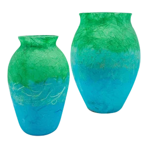 2000's Contemporary Flower Vase Duo