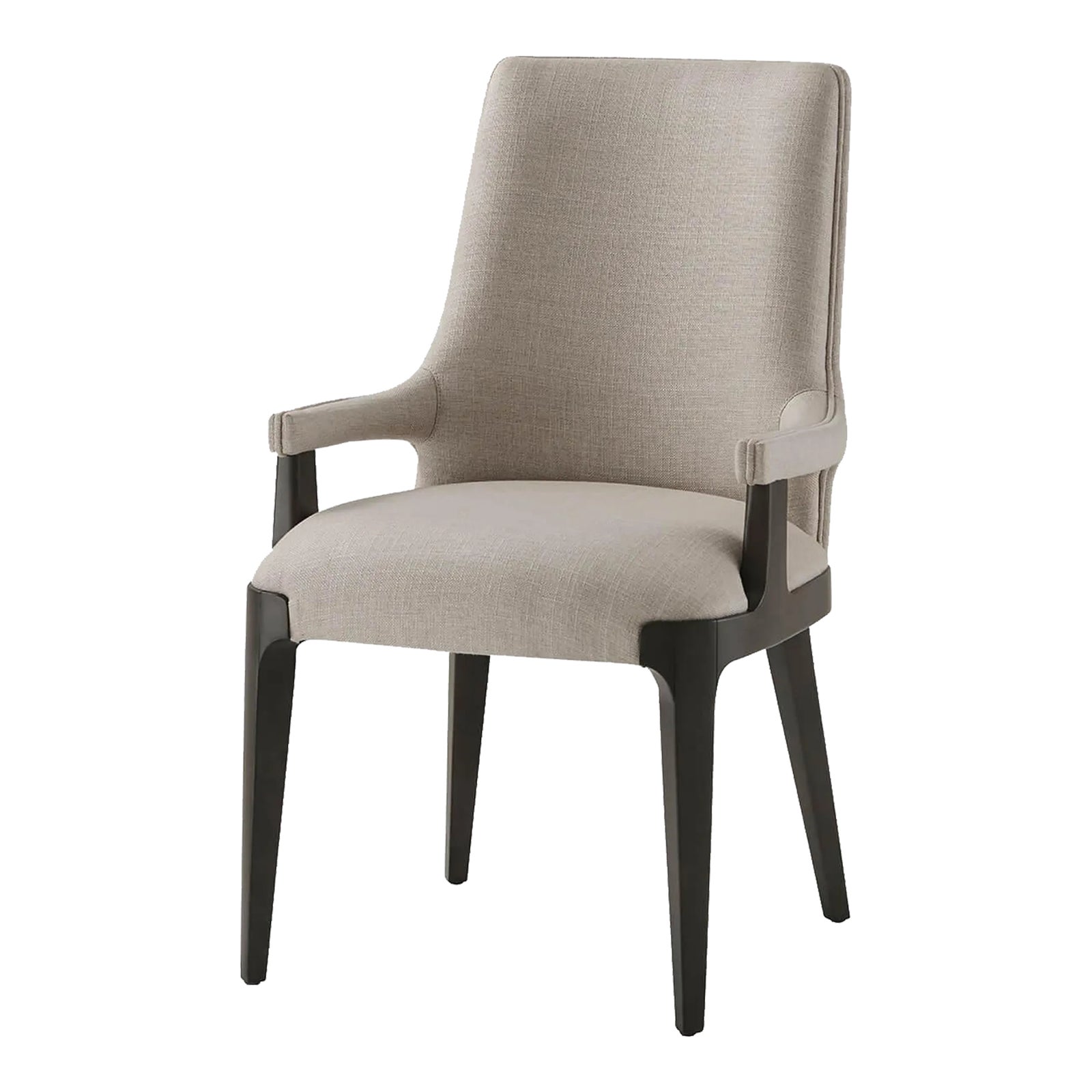 Modern Upholstered Dining Armchair | Chairish