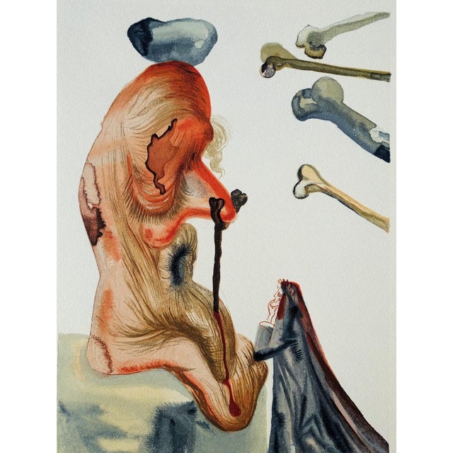 Salvador Dalí (1904-1989) Inferno 18: The Deceivers Color wood engraving Unsigned On BFK Rives wove paper, 26 x 33 cm...