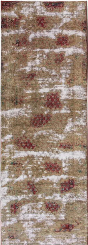 Mid 20th Century Vintage Distressed Tabriz Wool Runner Rug