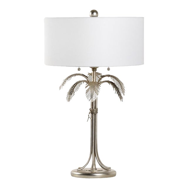 Chelsea House Fine Palm Lamp in Silver For Sale
