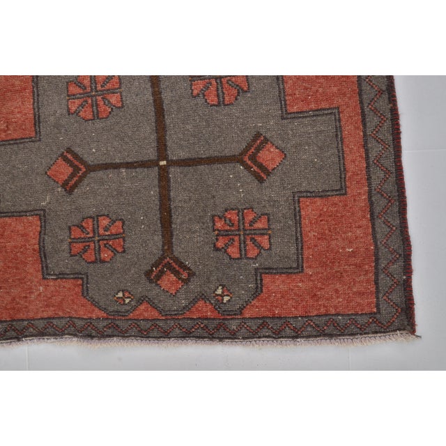1960s Small Bohemian Handknotted Wool Rug For Sale - Image 9 of 10