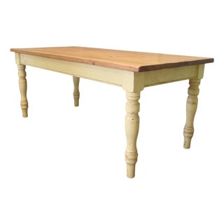 Long Pine Farmhouse Table, 1950s For Sale