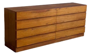 Teak Dresser in Style of Arne Wahl Iversen for Vinde Mobelfabrik Chest of Drawers Mid-Century Modern Denmark 1960s