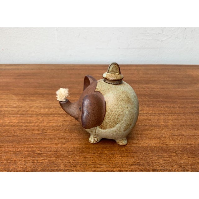 Vintage Elephant Oil Lamp by Ibuki For Sale - Image 9 of 18