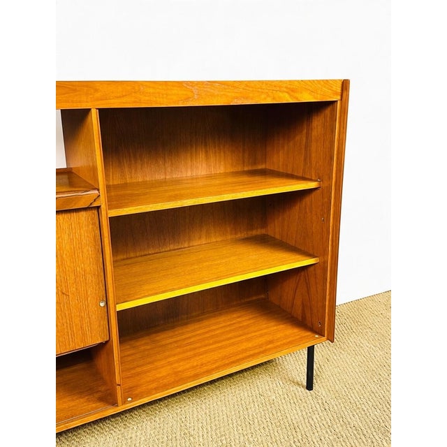 Tall Scandinavian Teak Sideboard, 1960s For Sale - Image 6 of 17