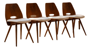 Vintage Chairs Tatra Pravenec Gentleman Mid-20th Century, Czechoslovakia, 1950s, Set of 4